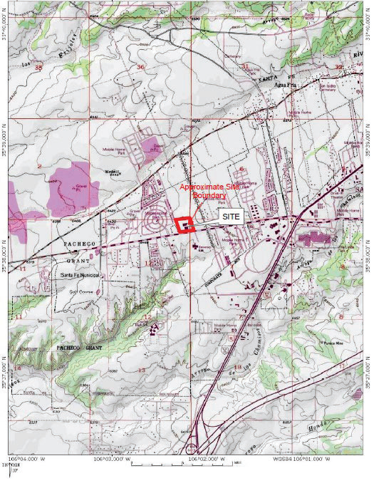 map of Thermo Eberline Site