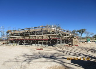 walls at full scale treatment building